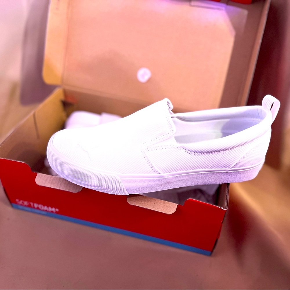 NWT White Puma Slide-on Sneakers